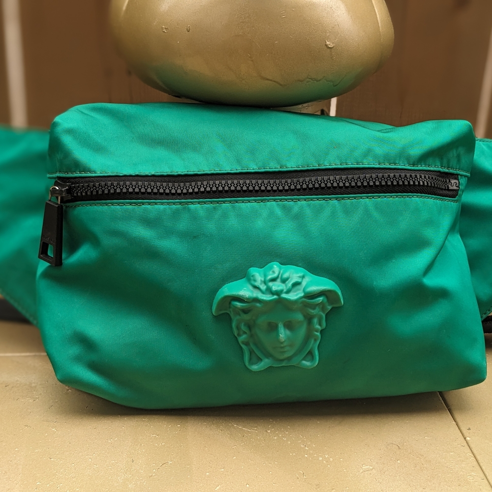 Green Versace Medusa Waist Bag